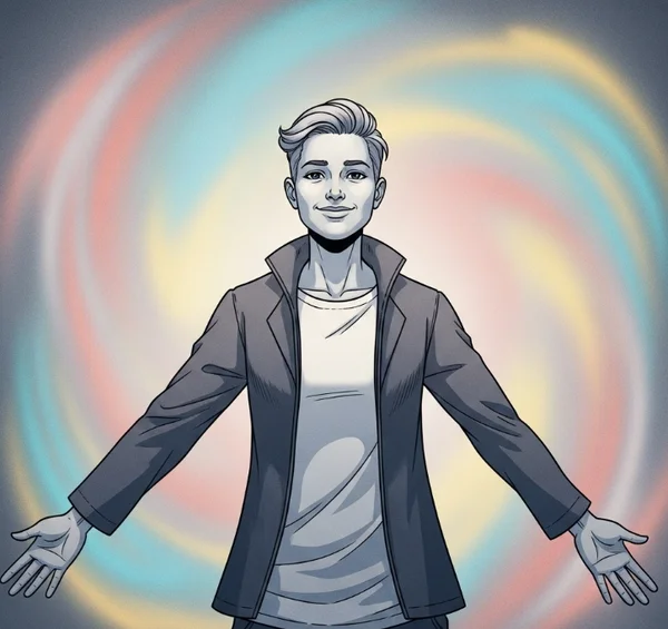 一个挺拔而平衡的人的插图