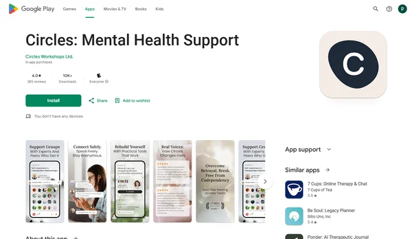 Circles Mental Health Support App