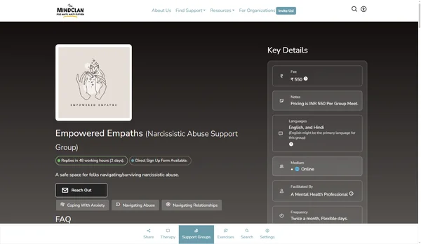 Empowered Empaths Narcissistic Abuse Support Group