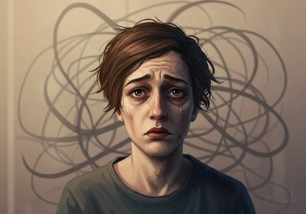 Person looking confused, drained in complex relationship.