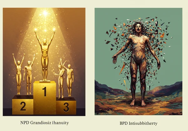 Abstract comparison of grandiosity (NPD) and instability (BPD)