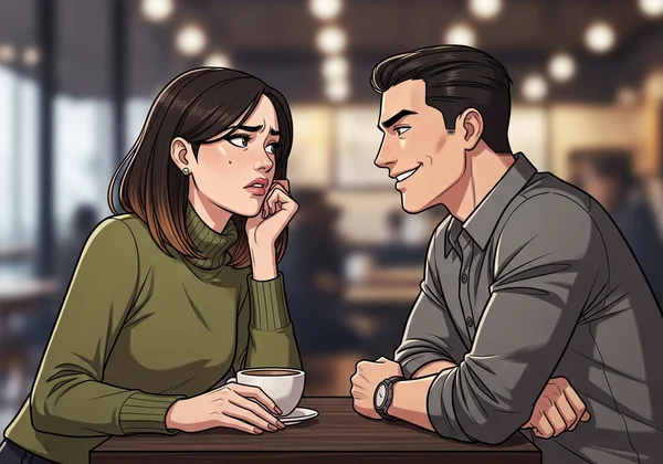 Woman feeling confused about a new romantic partner