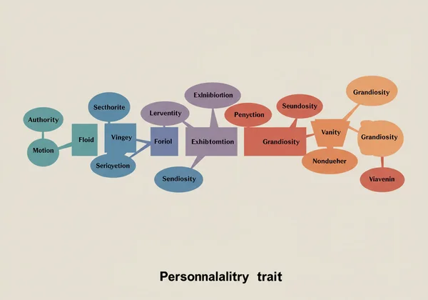 Abstract diagram showing different dimensions of narcissism