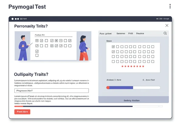 Online narcissist test interface with questions and options