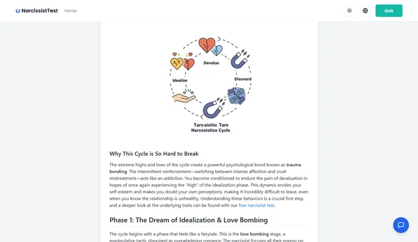The Narcissist Test: Understanding the Abuse Cycle from Love Bombing to Discard
